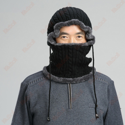 black beanie knitted hat monochrome